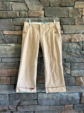 Abercrombie & Fitch Vintage Y2K Office Siren Preppy Corpcore Plaid Capri Pants